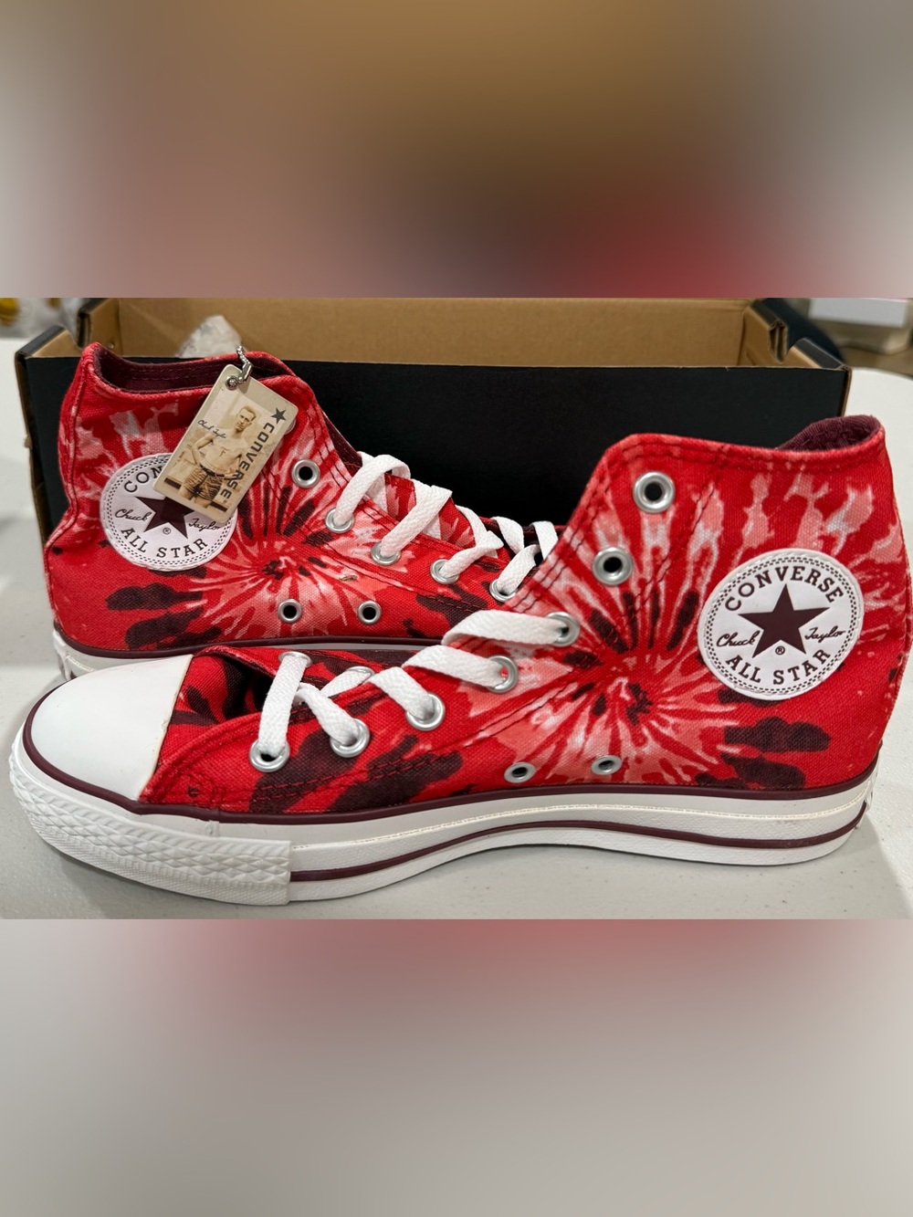 Converse Burgundy Canvas High Top Sneakers